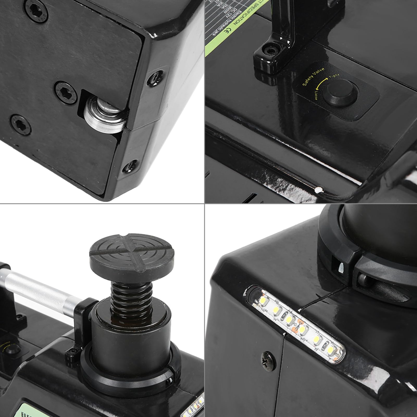 Kit de Elevación Hidráulica de Gato de Piso Eléctrico 15T para Coche, Furgoneta, Camión, SUV, Equipo Compacto para Cambios Rápidos de Neumáticos, Material de Aleación de Acero