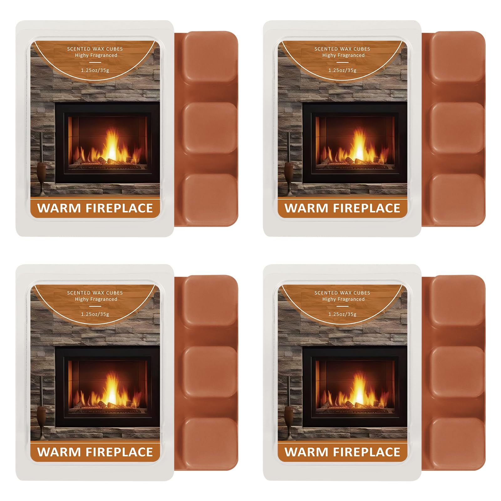 SCENTORINI Wax Melts, Warm Fireplace Scented Wax Cubes for Wax Warmer