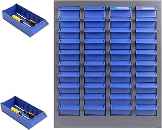 40-Compartment Heavy Duty Bolt and Nut Organizer, Premium ABS Material Bolt Bin with Label Stickers, Wide Application for Workshop Factory Lab Garage Storage