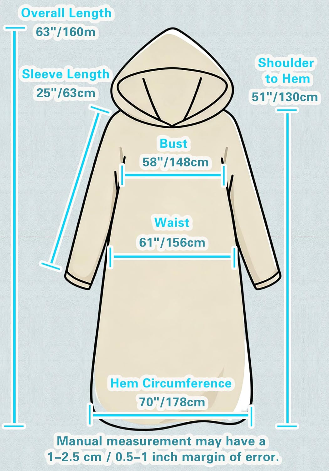 Wearable Blanket Hoodie for Women and Men, Soft Hooded Blanket for Home Lounge - Image 4