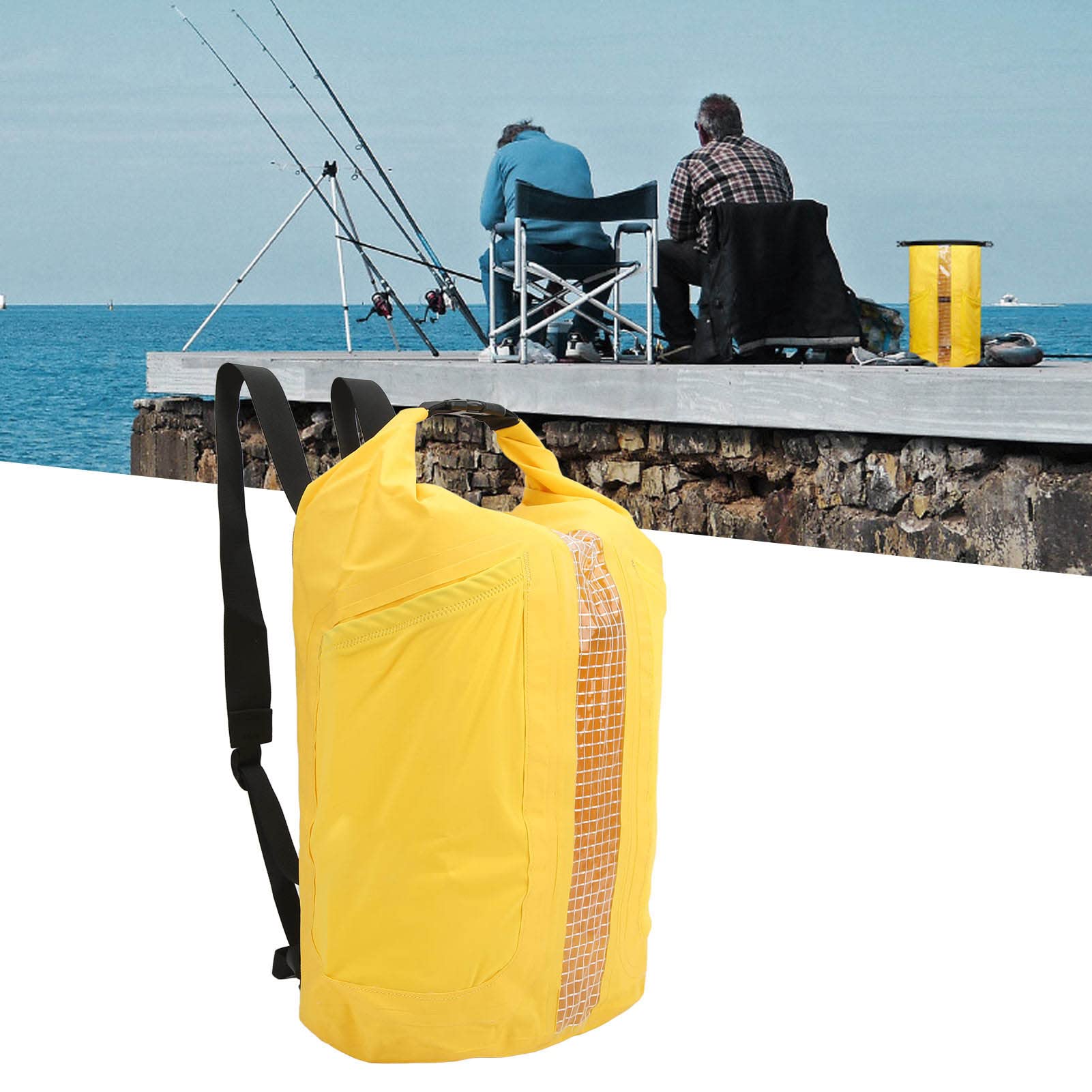 Sacca Stagna Galleggiante, Borsa Stagna Stagna in Rete Laminata in PVC, Sacca Stagna Galleggiante Stagna, Zaino Stagna Stagna per Kayak Nuoto Canottaggio Surf