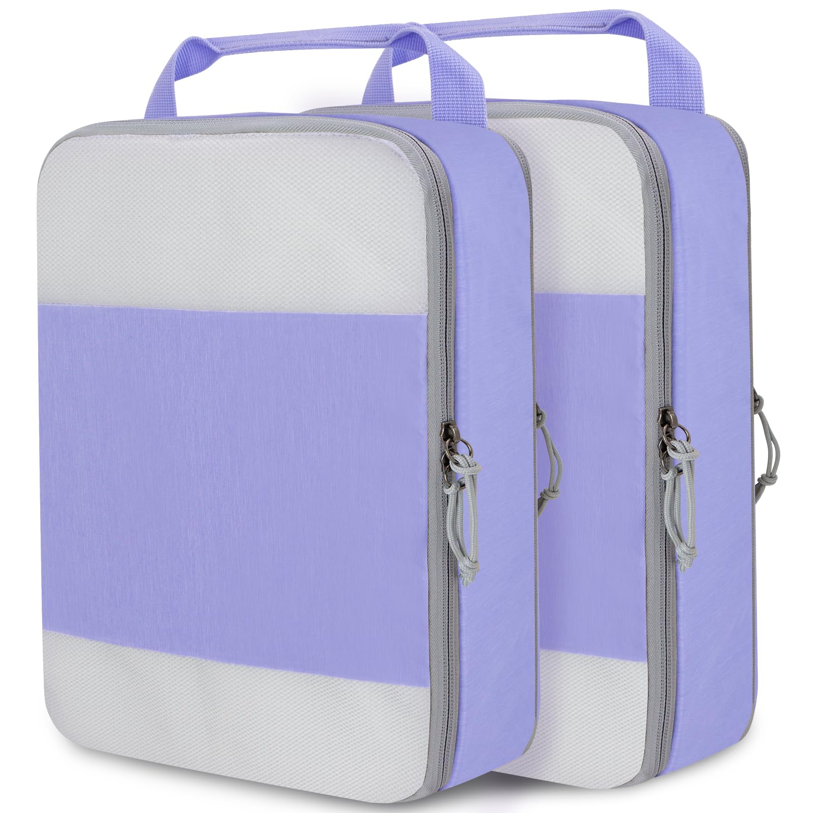 Compression Packing Cubes for Travel Packing Organizers, Mesh Purple, XL