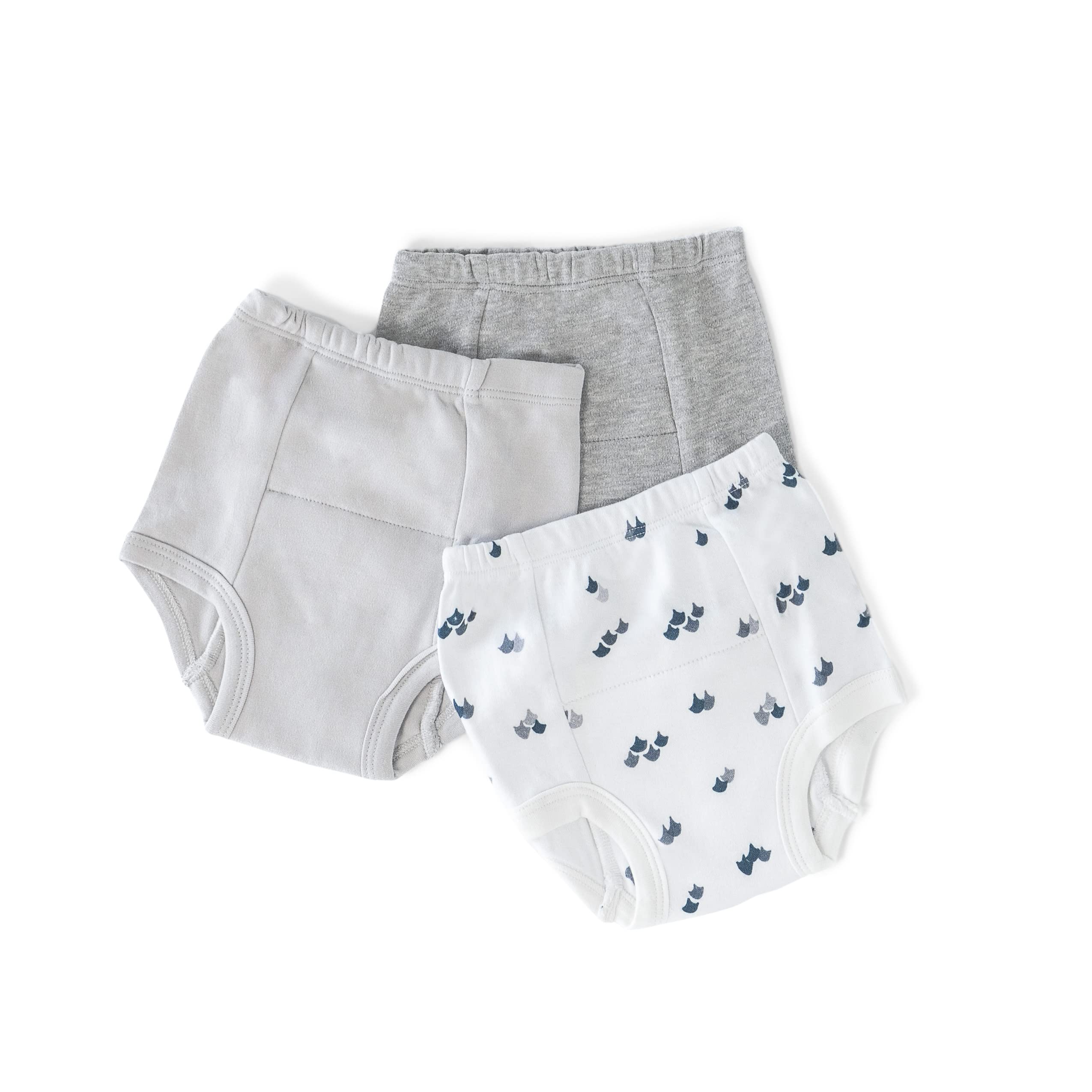 Laas Organic Cotton Potty Training Pants/Underwear, GOTS Certified, Boys, Girls, Unisex, Toddler, Pack of 3