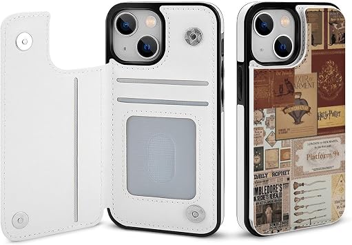 iPhone 14 Pro Max Case, Notebook Type, Harry Potter, Magic 1, Compatible with All Models, Card Storage, Smartphone Case, Wallet-type Cover, Mobile Case, Stylish, Cute, Full Protection, PU Leather
