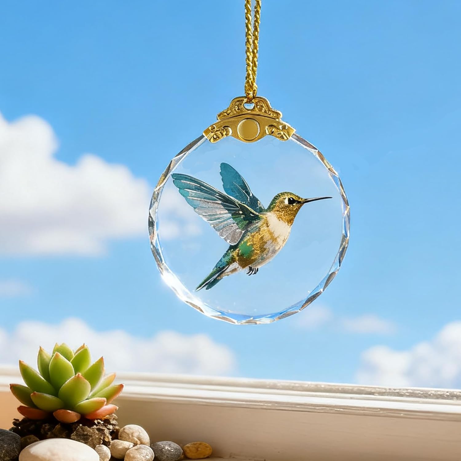 Hummingbird Christmas Ornament, Bird Ornaments for Christmas Tree, Xmas Decor, 2.75in Glass Decorative Hanging Ornament Gift for Hummingbird Lovers - Image 5