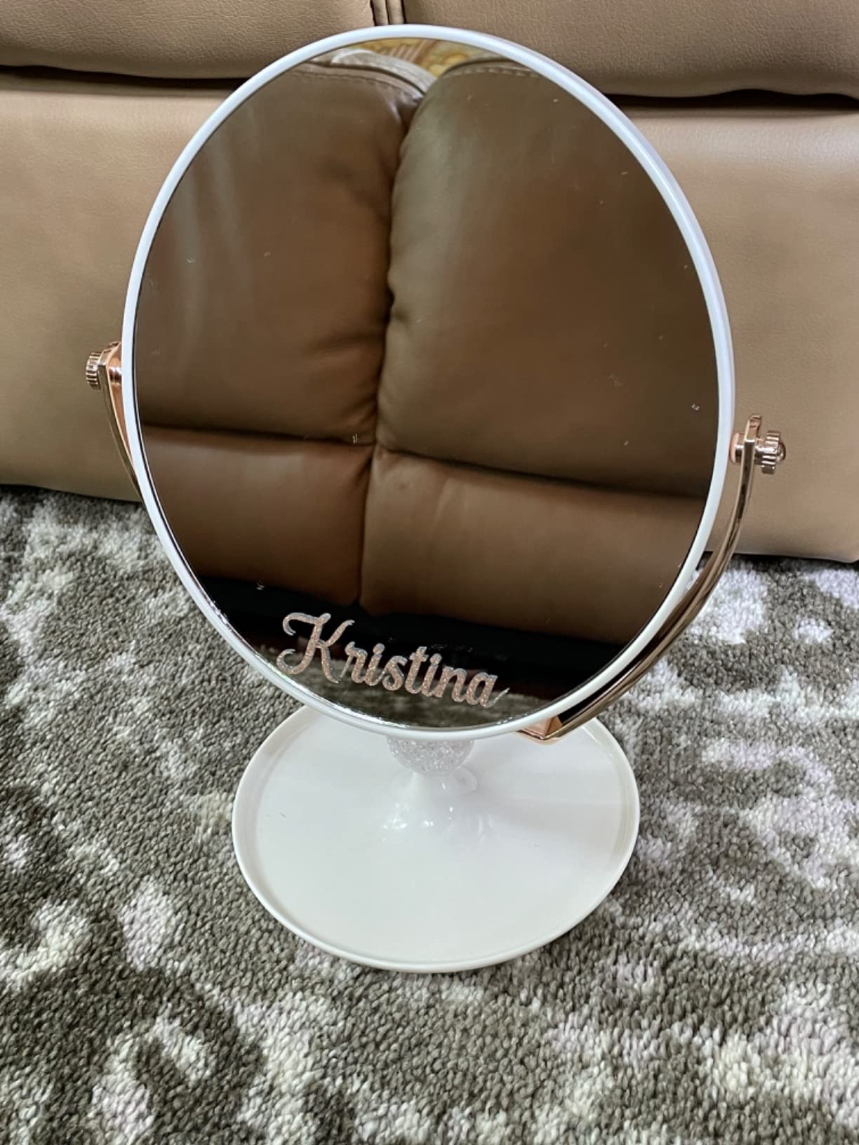 3/mo Finance YEAKE Desk Mirror Vintage Table Mirror with Stand 8