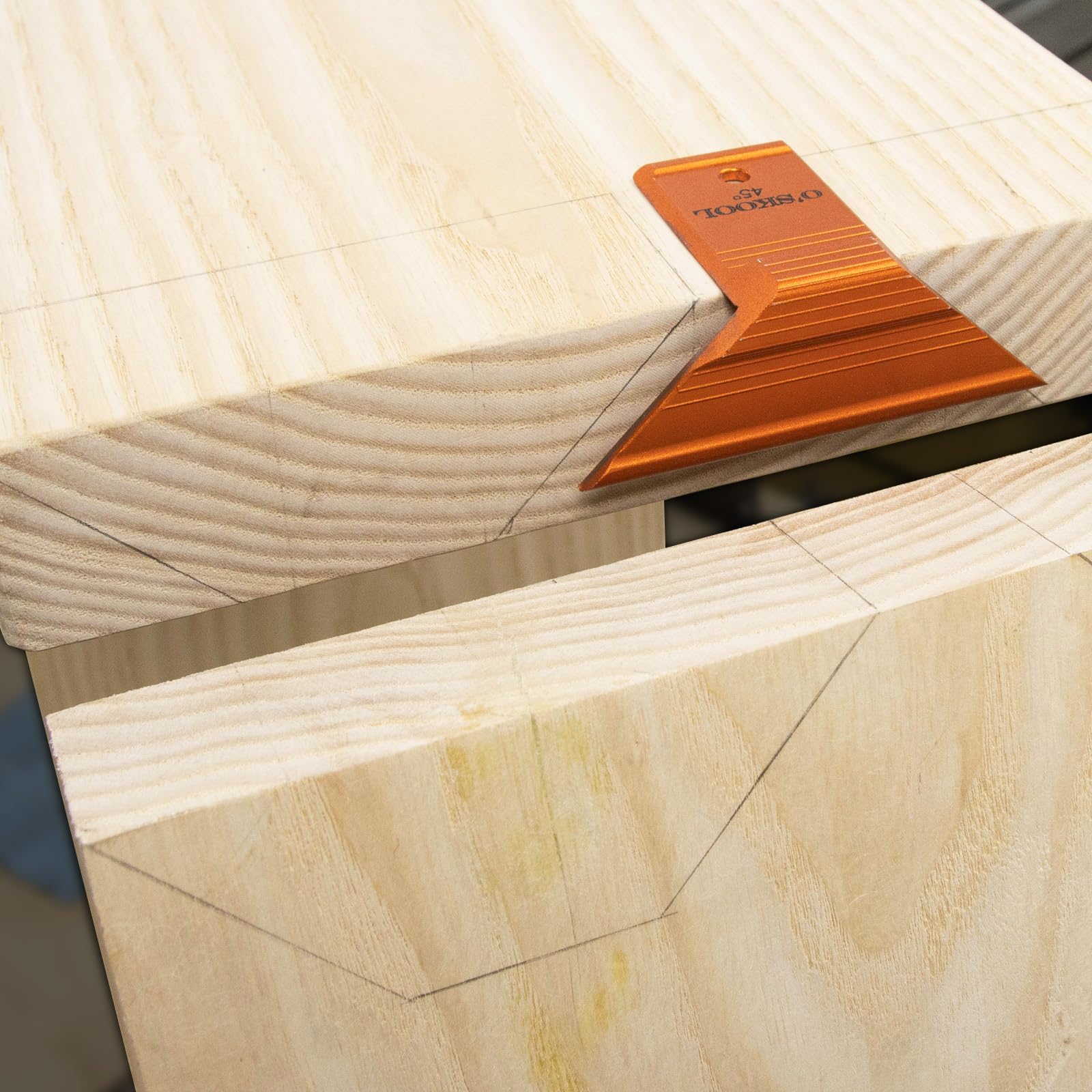 O'SKOOL 45° Saddle Square, Dovetail Saddle Marker for Marking Lines and Measurements, Providing Precise Measurements, and Checking Accurate Angles and Squareness in Woodworking Projects, DTJ004 — Amazon image 5