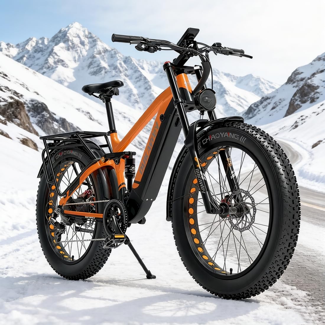 LANKELEISI La mountain bike elettrica Dukawey Silvertip8 è dotata di una batteria al litio da 52 V 20 Ah e pneumatici larghi 26 pollici.