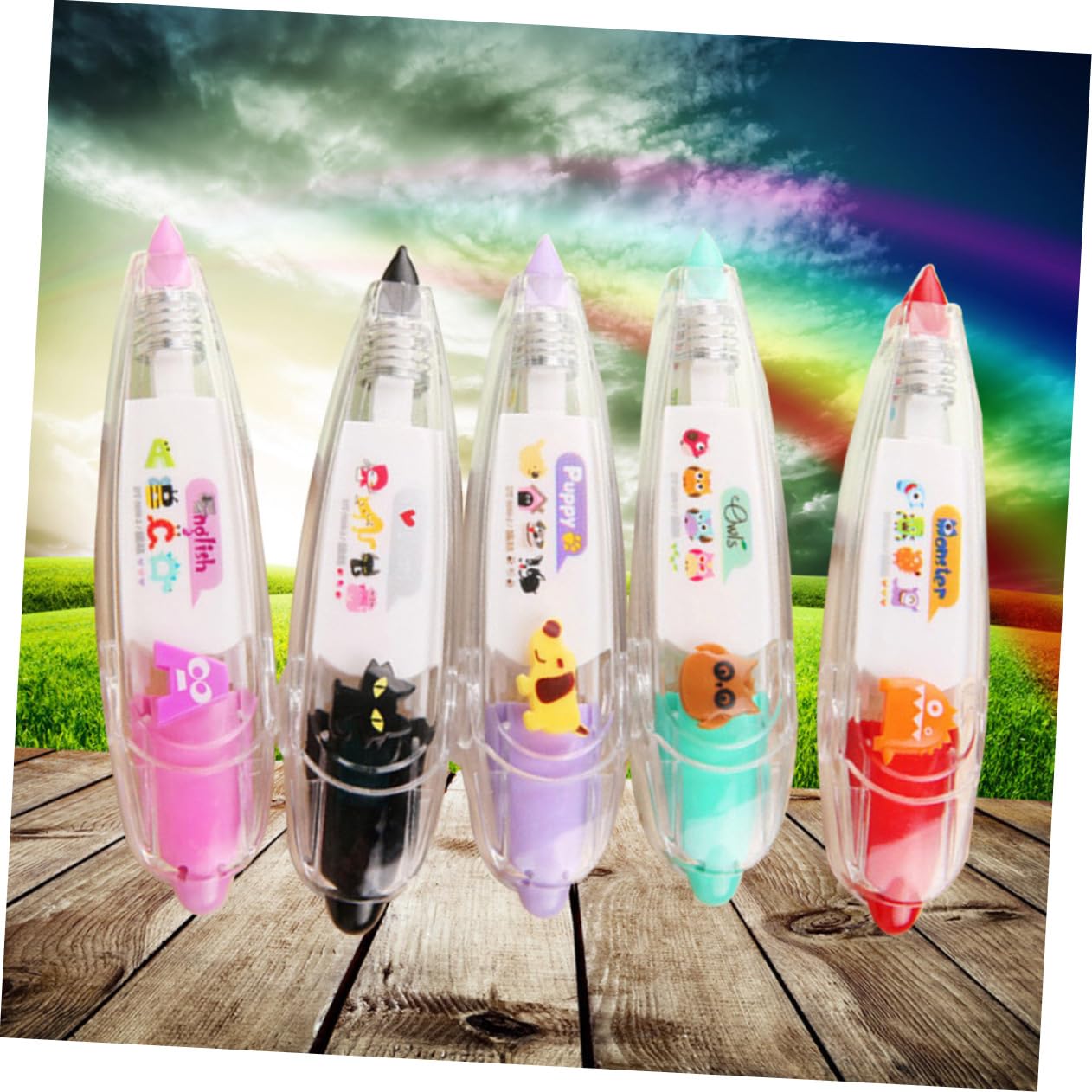 Lurrose 3 Set Di Nastri Decorativi Stili Unici Per Lettere Scuola Ufficio Scrapbooking 5 Pezzi * 3