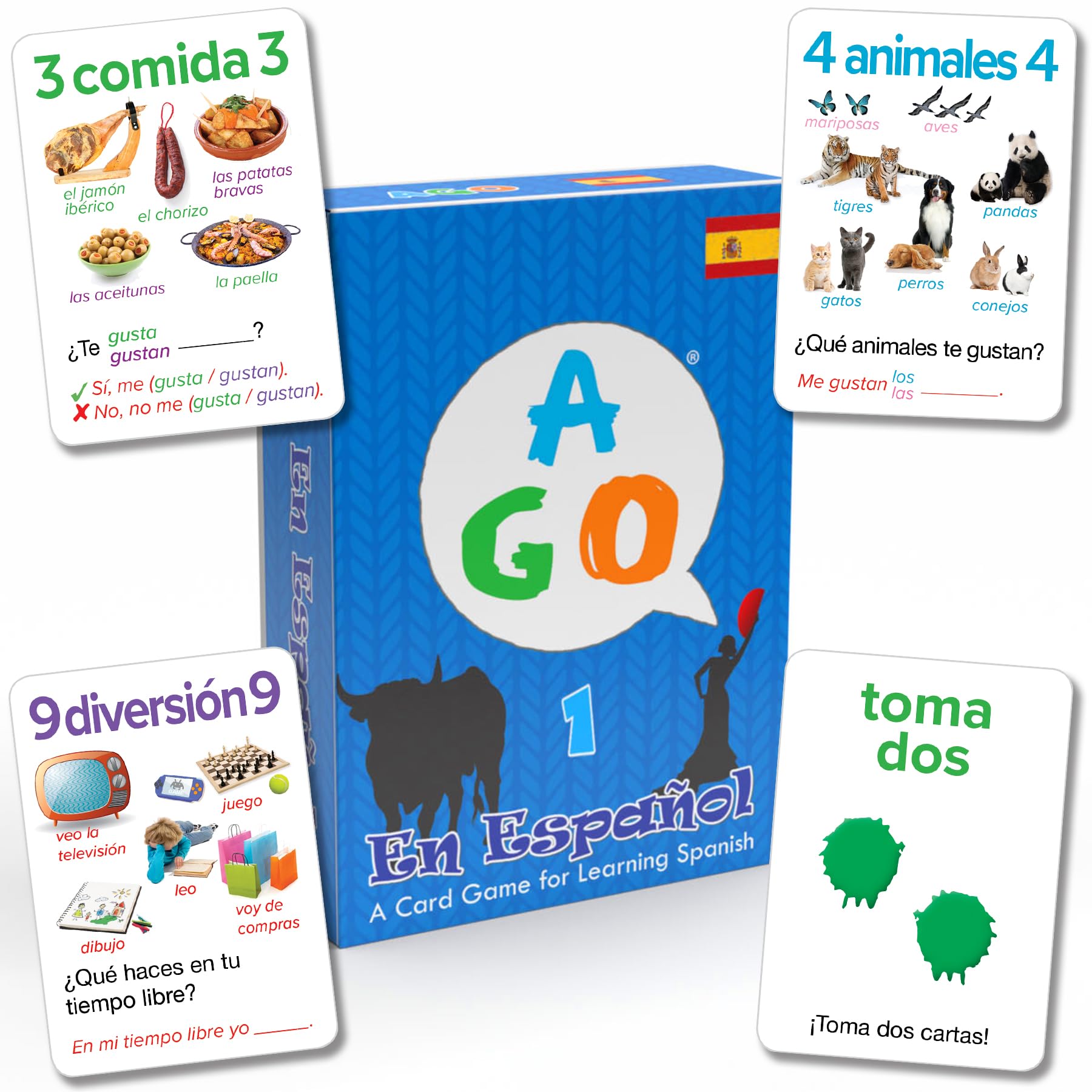 Amazon.co.jp: AGO En Español レベル1 スペイン語学習版 カードゲーム