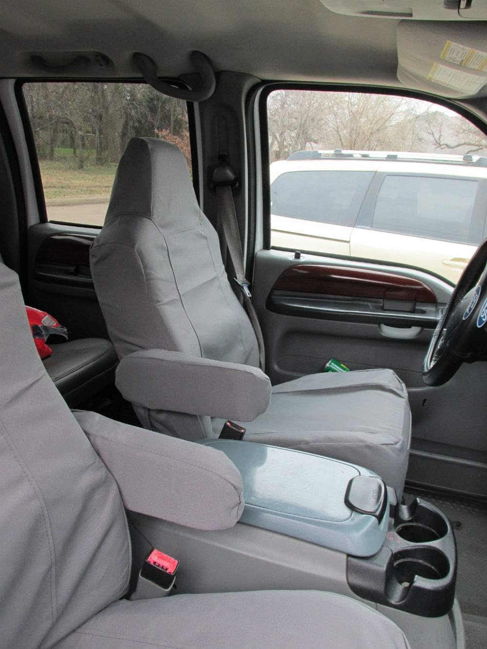 Durafit Seat Covers for 2002-2012 F250-F550 Heavy-Duty Waterproof Custom-Fit Seat Covers (Captians Chairs with Molded Headrests F55 C8)