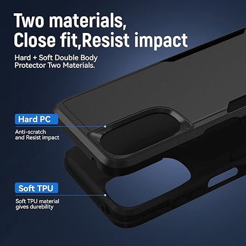 Miniatura 5 de Warsia Funda para Moto G 5G, funda para Motorola G 5G 2022 con protector de pantalla probada en caídas de grado militar, funda protectora resistente