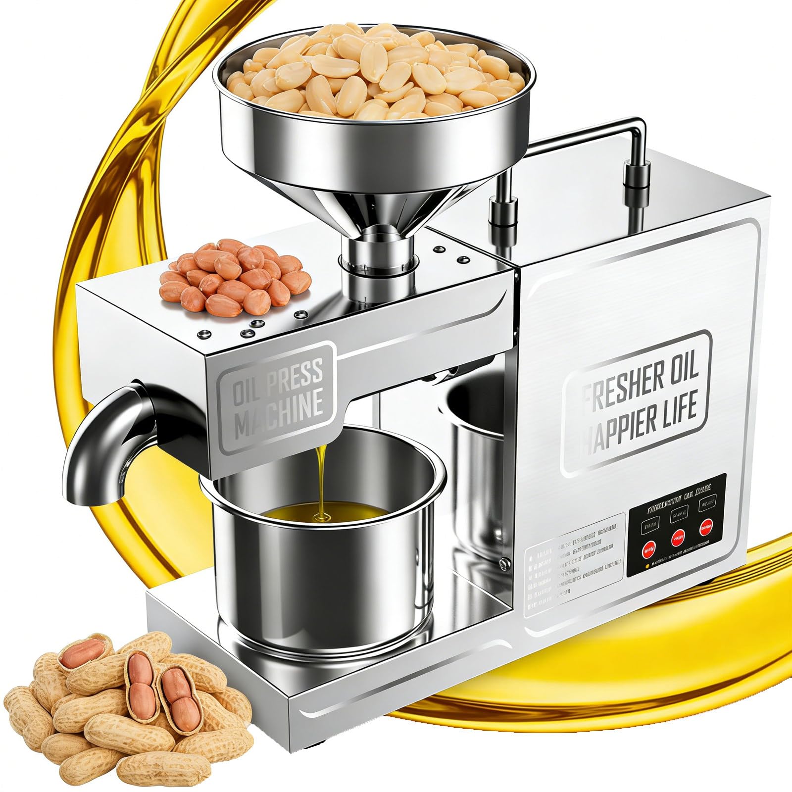 eQianyuan Electric Oil Press Extractor 820W 110V
