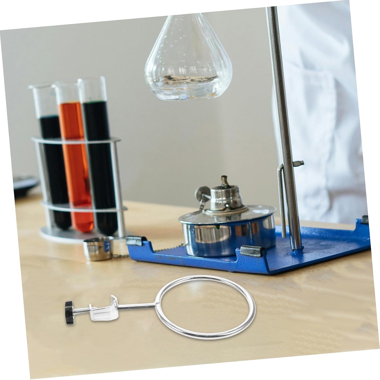 MAGICLULU 3pcs Lab Stand Clamp Flask Clamp Iron Ring Cross Beaker Lab Glassware for Laboratory