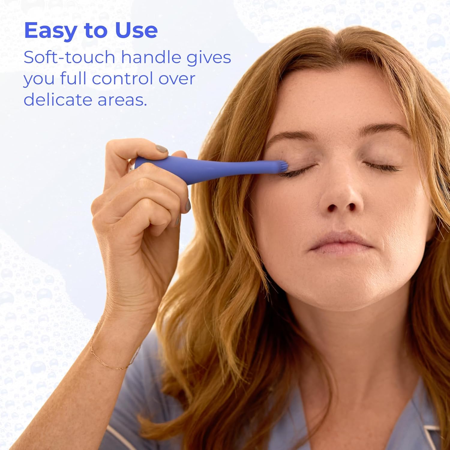 Electric Eyelid Brush – Optometrist Approved Lid Hygiene Tool for Demodex, Blepharitis & Dry Eyes – Gently Removes Dirt, Oil & Makeup to Support Healthy Lid Hygiene (Blue)