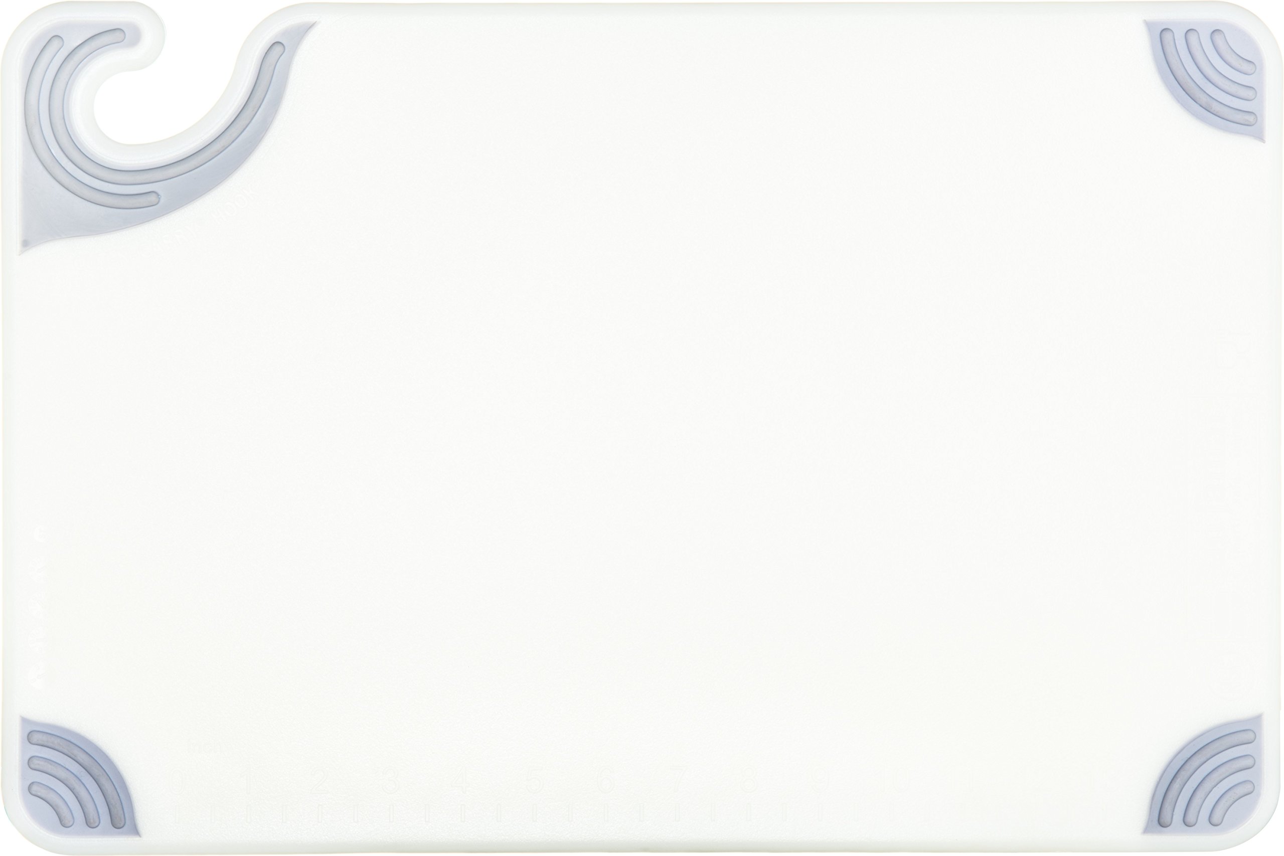 San Jamar CBG121812 Saf-T-Grip Co-Polymer Standard Size Cutting Board, 18" Length x 12" Width x 1/2" Thick, White