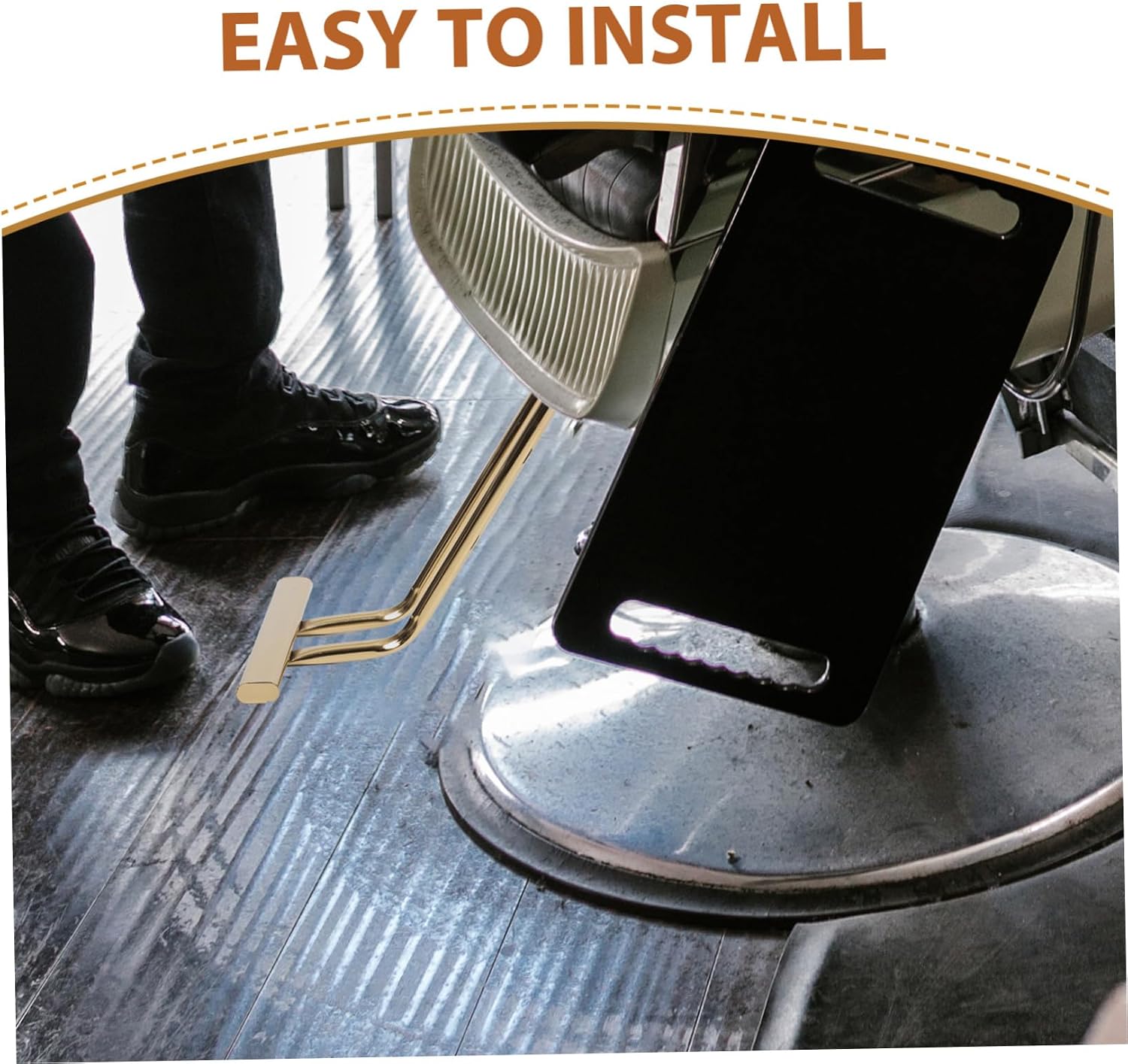 Elevating Footrest Pad Replacement Parts for Salon Chair Footrest Sturdy Footplates for Barber Chair