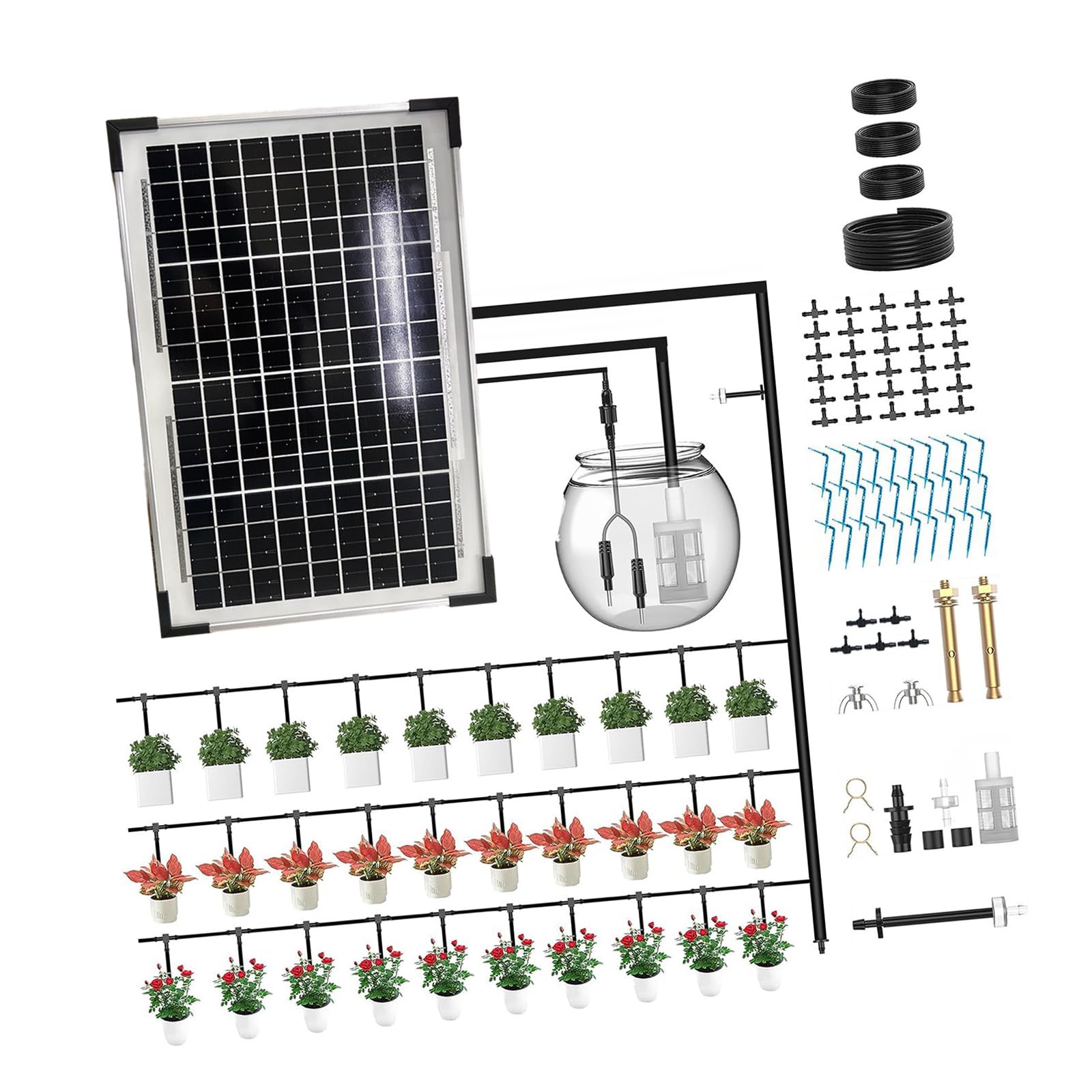 Solución de riego automático con Temporizador de 30 Minutos para Estructura de riego amigable con Cuidado del jardín del hogar