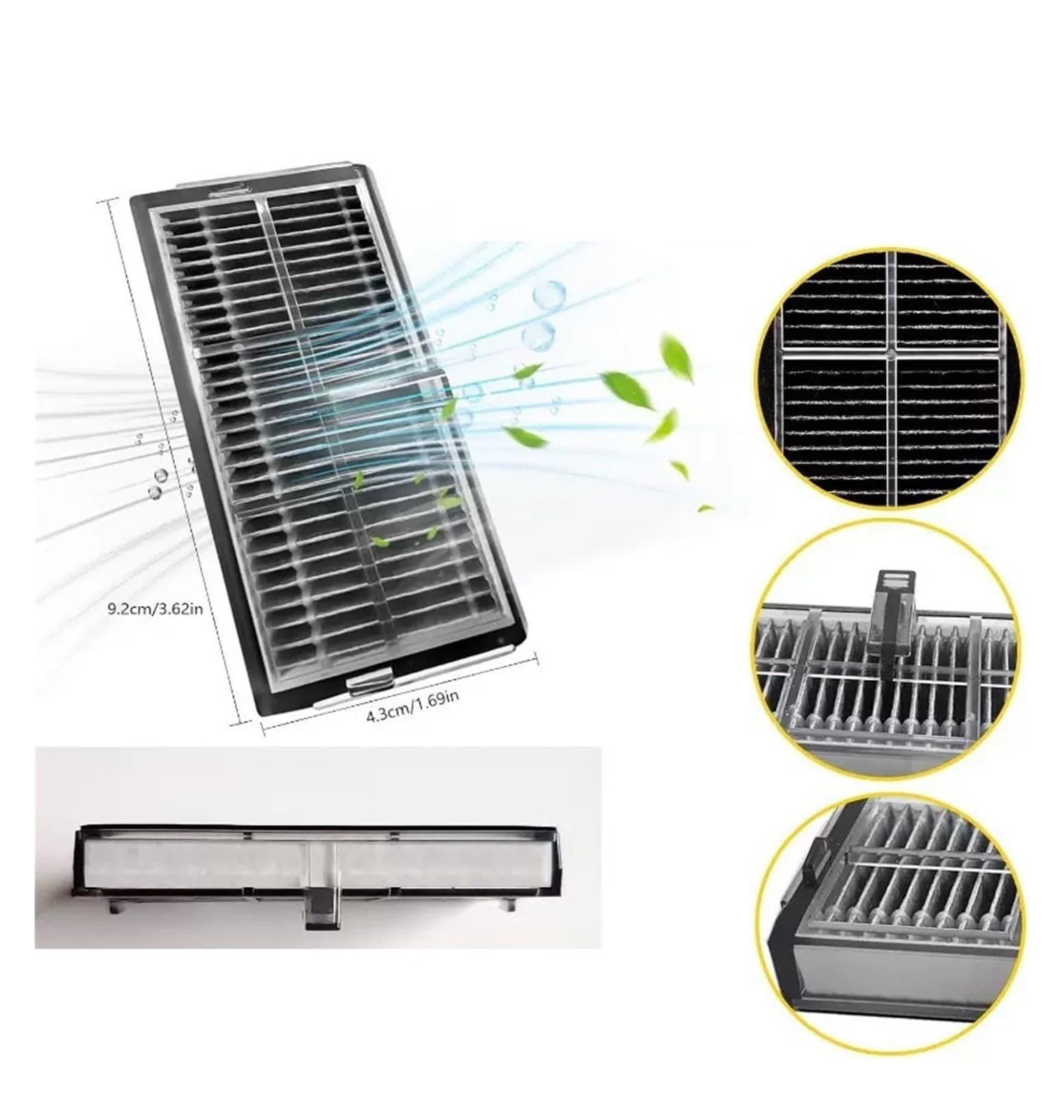 Kompatybilny z odkurzaczem Dreame L10s Ultra Gen2 / L10s Pro Ultra Heat Akcesoria zamienne Główna szczotka boczna Filtr HEPA Mop Worek na kurz(Army green)