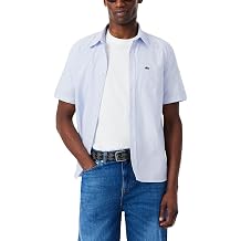 Lacoste Mens Regular Fit Short Sleeved Oxford Shirt