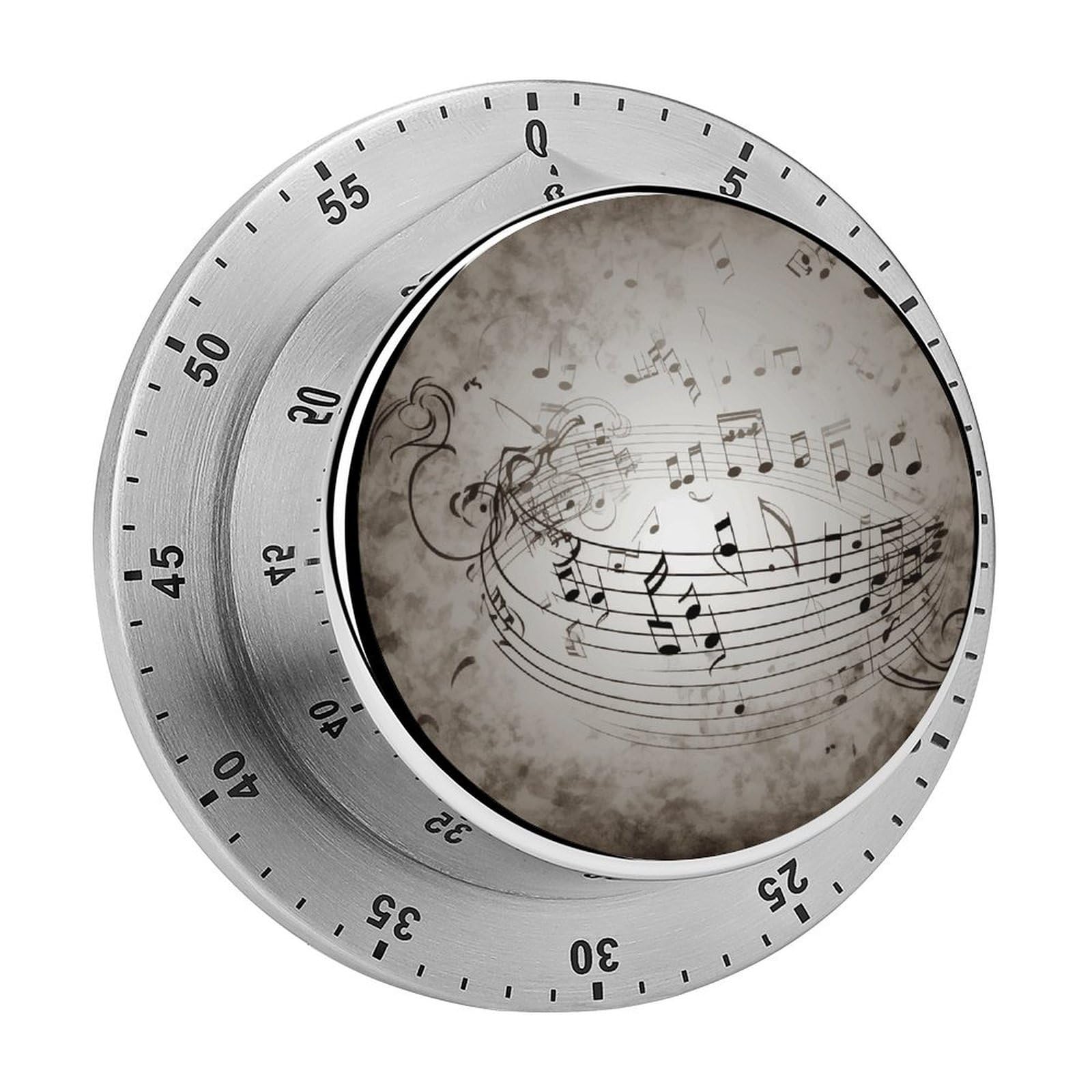 Mechanical Wall Timer for Kitchen, Magnetic Countdown Timer Stainless Steel, Cooking Timer with Loud Alarm for Baking, Cooking, Fitness, Classroom, No Need