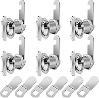 Vista 11 de Cerradura de leva desplazada accionada por pulgar, cilindro de 1 pulgada que se adapta a un grosor máximo de puerta de 0.7 pulgadas, cerradura