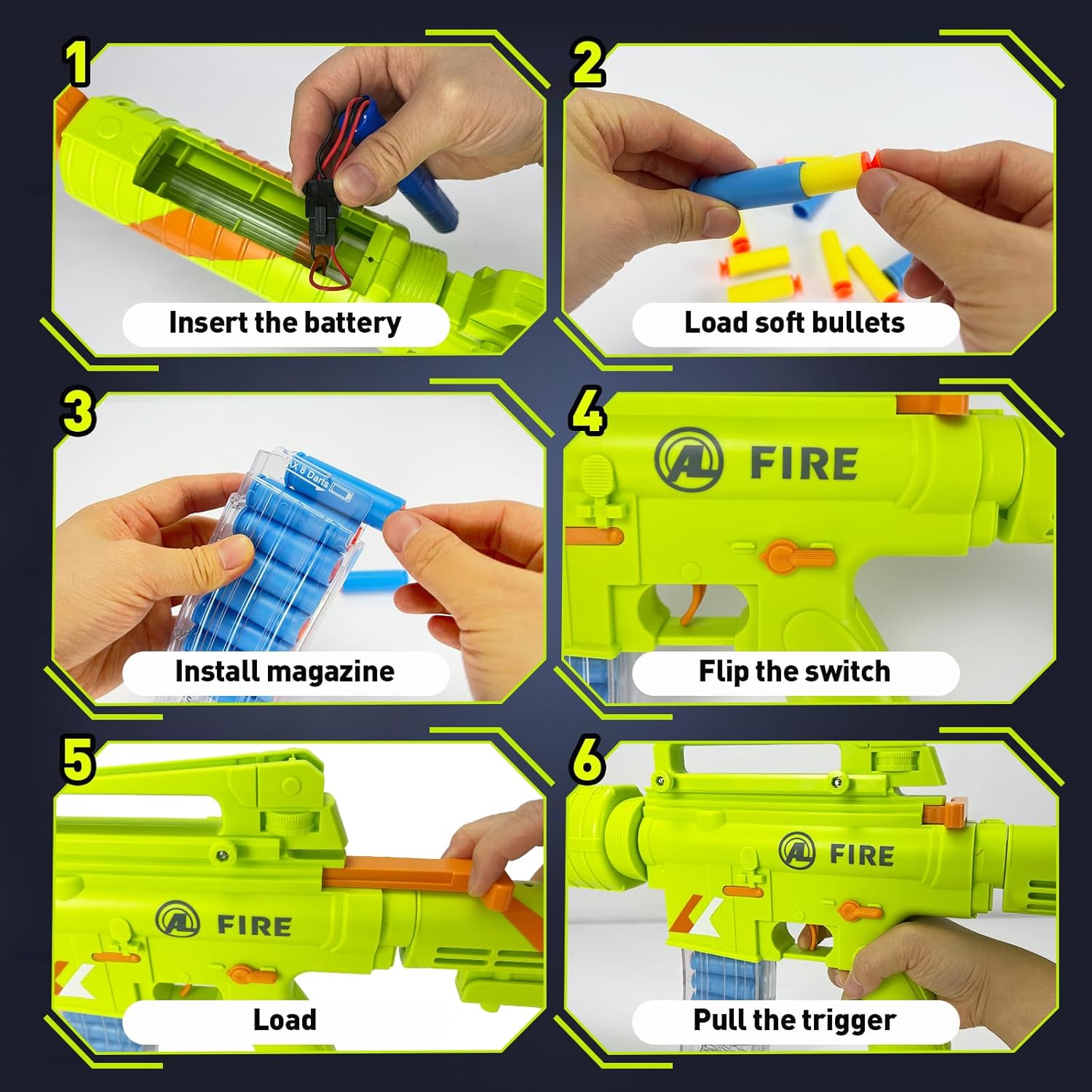 Toy Gun Classic M16 Electric Automatic Rifle Auto-Manual Shell Ejecting Double Modes Toy Foam Blaster with 40 Darts 20 Bullet Cases 2 Magazines Toys for 8-14+ Years Birthday Gift (Green)