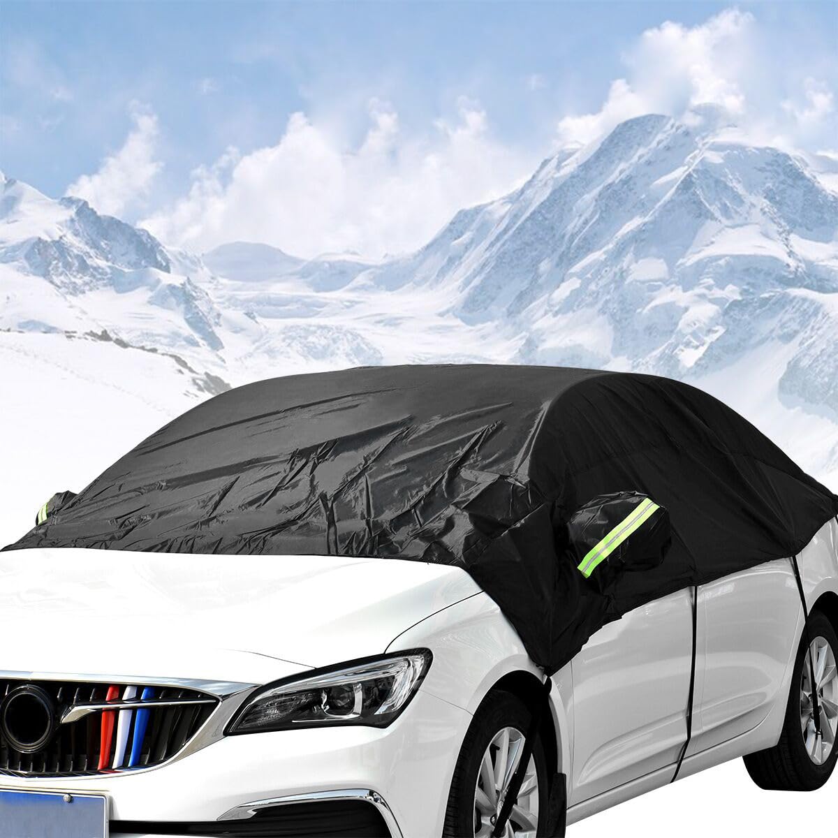 Queta Telo di copertura per auto, copertura fosforescente, per auto, semilavorante, protezione dalla neve, protezione UV