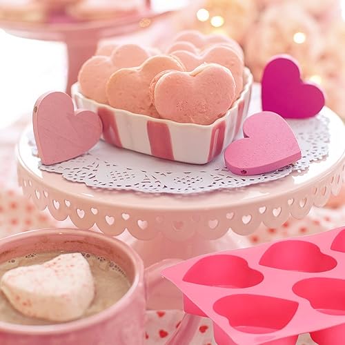 Miniatura 5 de GS Valentine - Molde de silicona para hornear con forma de corazón rojo y rosa 66 x 83 x 11 pulgadas para el día de San Valentín hogar cocina fiesta