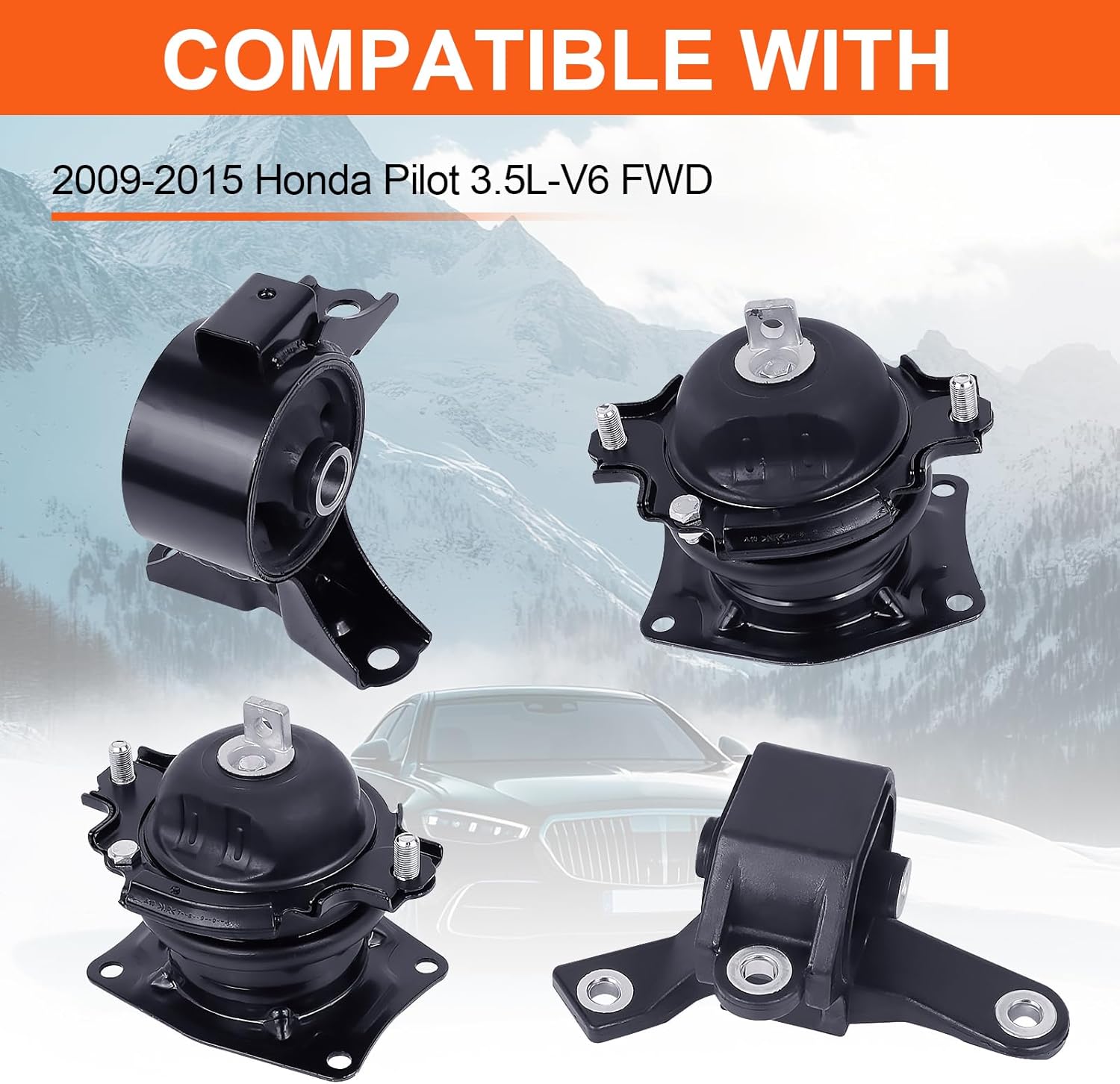 Engine Motor Mount Compatible with 2009 2010 2011 2012 2013 2014 2015 Honda Pilot 3.5L-V6 FWD (Front Wheel Drive)