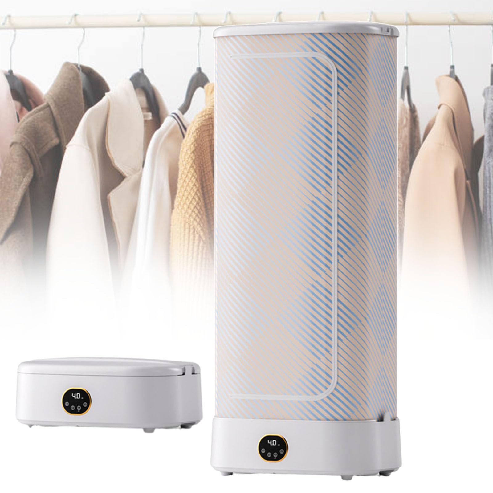 Pealiritansemen Women's Multicolor 2025 Collapsible Clothes Dryer, Automatic Vertical Steam Ironing Machine, Holds 10-15 Garments, 0-240 Min Timer, One-Key Care, Quick Steam Drying, For Various Fabrics