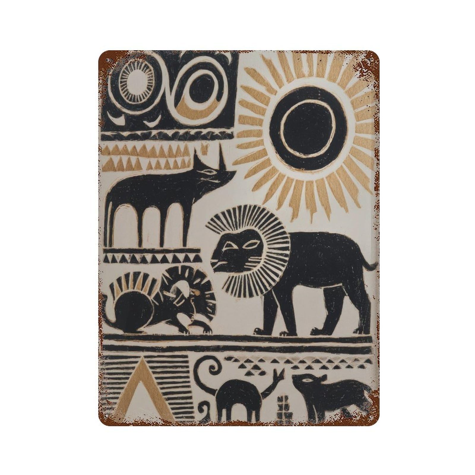 xiaoxiaoshen Traditional Mexican Wildlife Wall Decor Art Metal Tin Poster Modern Home Decor Art Home Bar Shop Decorations Vintage Sign 40x30cm