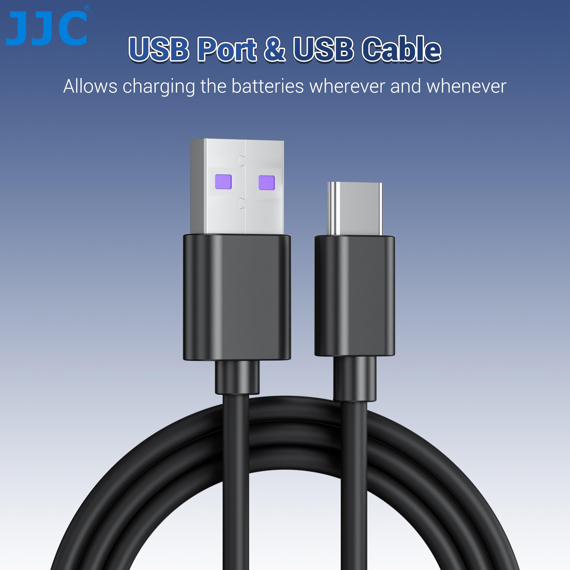 JJC Podwójna ładowarka USB-C kompatybilna z Nikon Zf Z7II Z7 Z6III Z6II Z6 Z5II Z5 D850 D780 D750 D610 D600 D500 D7500 D7200 D7100 D7000 Zastępuje aparaty Nik. EN-EL15/EL15 15a/EL