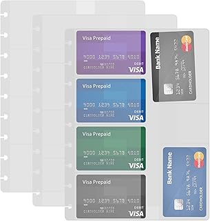 Discagenda Clear Card Holder Pocket Compatible with Classic HP (7x9.25in), 3 Pack for Discbound Planner Personal Organizer