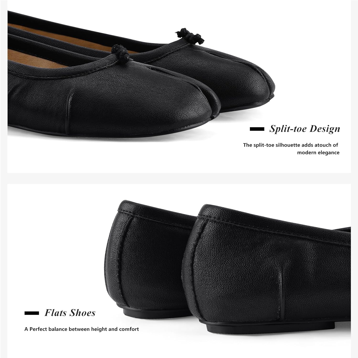 Tabi Ballet Flats for Women Dressy Casual Shoes Split Toe Wide Flats Light Weight Japanese Shoes - Image 4