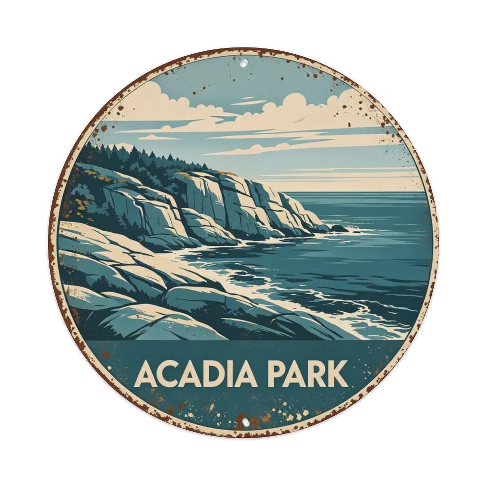 Acadia Np Metal Tin Sign Plaque