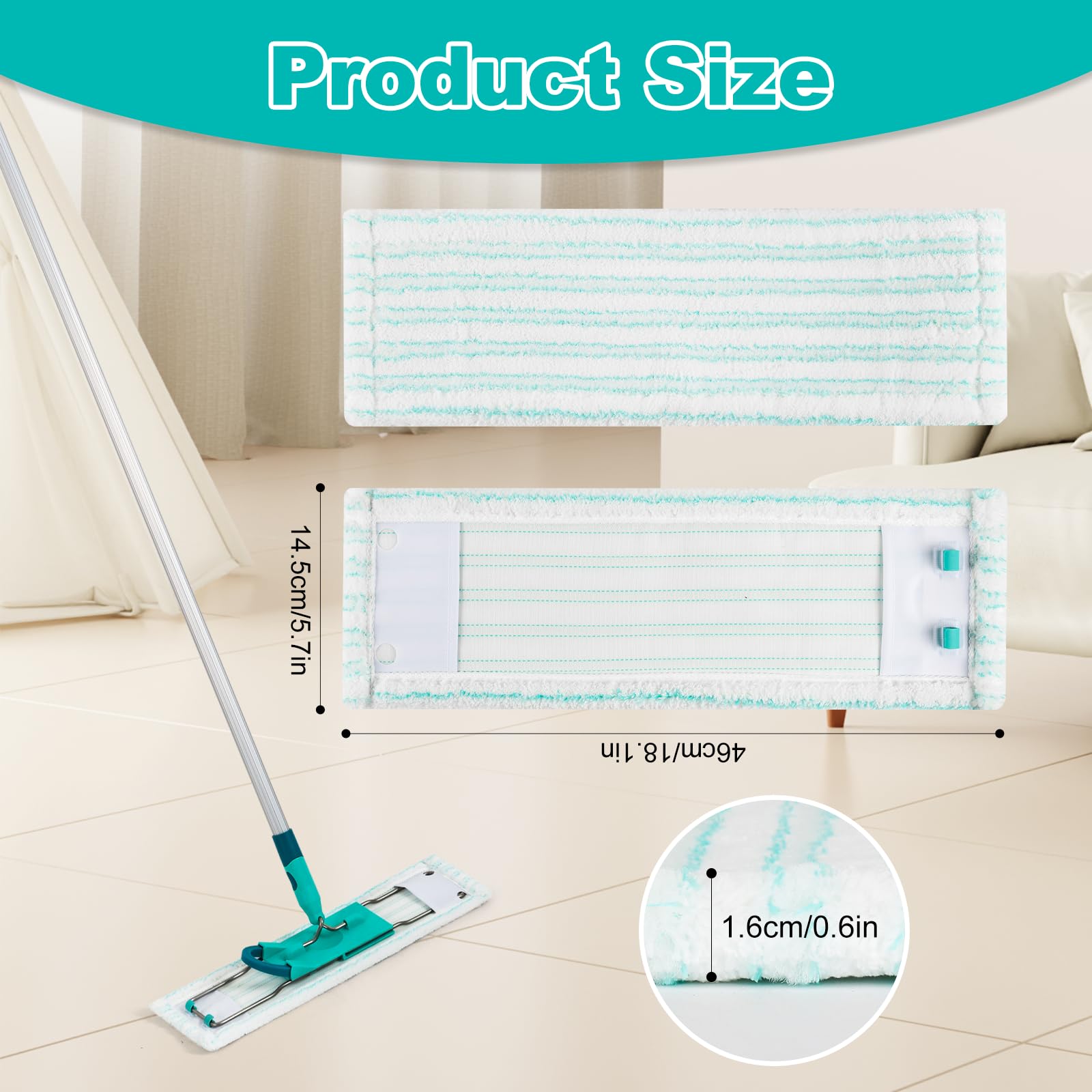 Profi XL Micro Duo / Profi XL Cotton Plus wszystkie trzonki mopa do podłóg, nakładka do mopa Leifheit