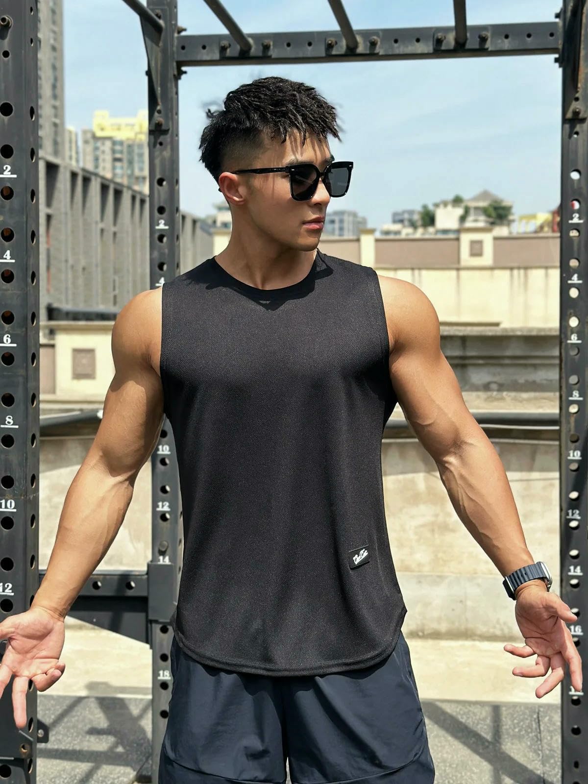 Kamizelka fitness Męska Gym Tank Top Sleeveless Shirt Męska siatka Breathable Sports Undershirt Gyms Running Men