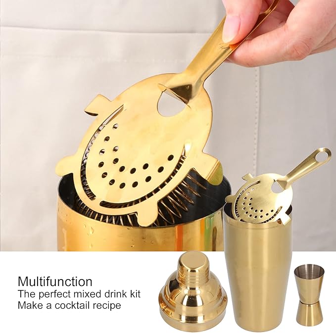 Set de Coctelera de Acero Inoxidable 750ml con Filtro y Medidor miniatura 3