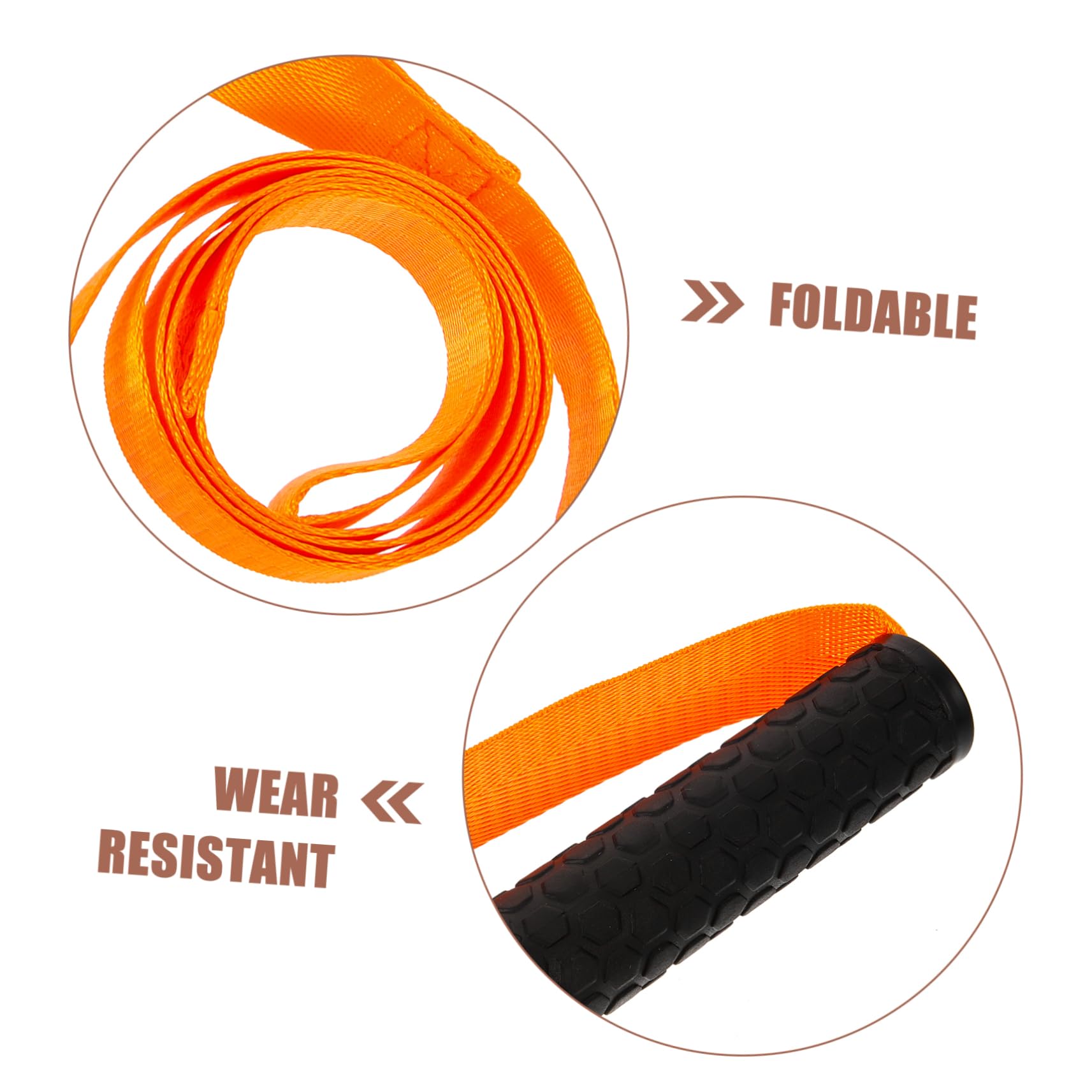 Cuerda de Arrastre para Ciervos Garneck Resistente de Nylon 2 Piezas Naranja