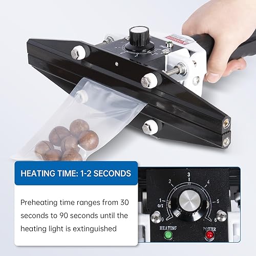 Miniatura 7 de Máquina selladora térmica portátil de mano R-PACK FKR-200, 8 pulgadas, para bolsa de aluminio, bolsa de Kraft, bolsa de Mylar