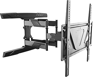 حامل تلفزيون بريميوم يثبت على الحائط، قابل للدوران والامالة (S9544) مقاس يونيفرسال 32-65 بوصة (حتى 45 كجم، ماكس فيسا 400 × 400) لشاشة LCD OLED منحنية من ريكو