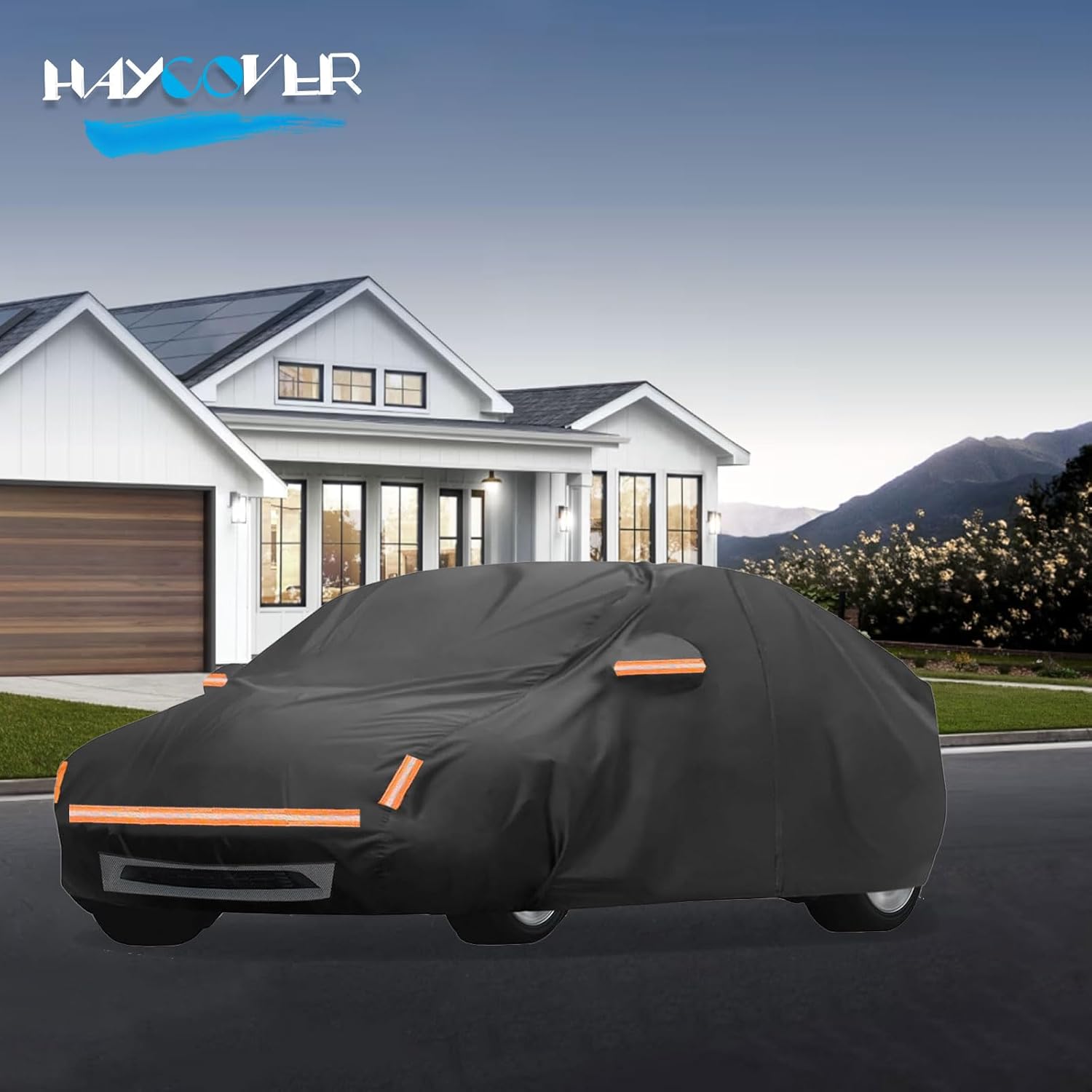 Waterproof Car Cover HAYCOVER for Tesla Model Y Car Cover 2020-2026, Waterproof All-Weather Custom Fit with Zipper Door & Charge Port Opening, UV Resistant Windproof Snowproof Cover for Outdoor/Indoor