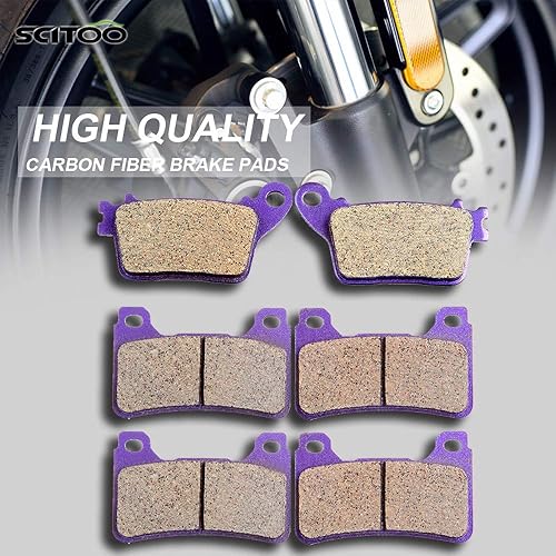 Miniatura 2 de SCITOO Pastillas de freno de fibra de carbono aptas para Honda CBR1000RR 06 07 08 08 10 11 para Honda CBR1000RR, 07 08 09 10 11 para Honda CBR600RR