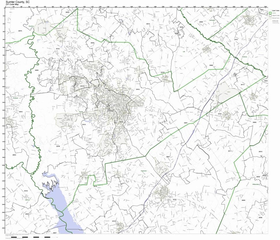 Sumter County, South Carolina SC ZIP Code Map Not Laminated Amazon.ca
