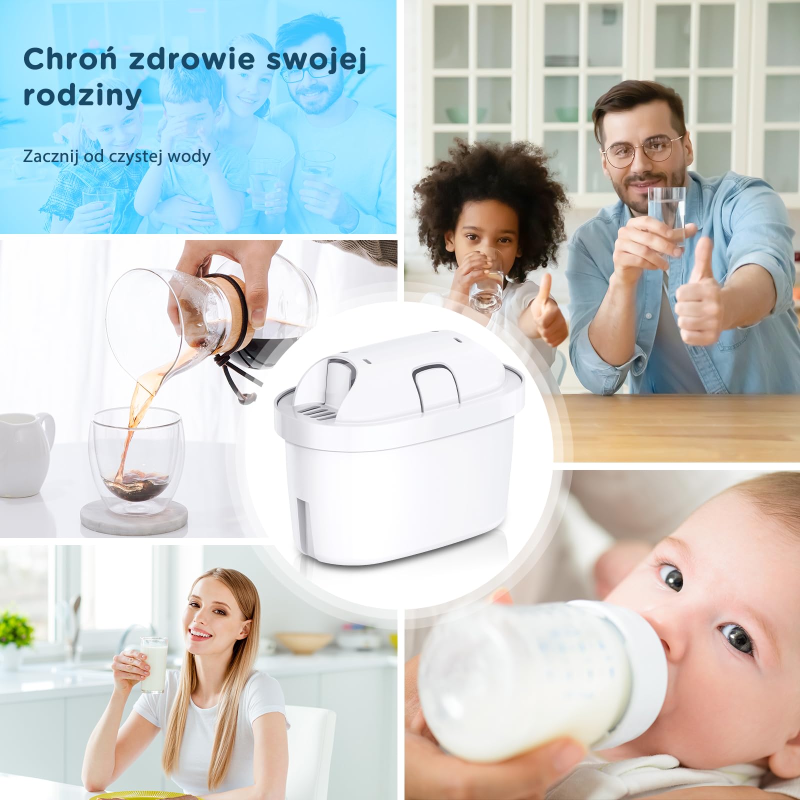 Wkład do filtra wody, zamiennik kompatybilny z BRITA MAXTRA+, Maxtra Plus, Style, Marella, Elemaris (12)