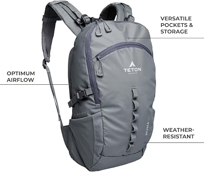 Teton 45L Numa backpack, durable and ready for hiking, camping or backpacking. Perfect lightweight travel bag with more room than you think, Granite