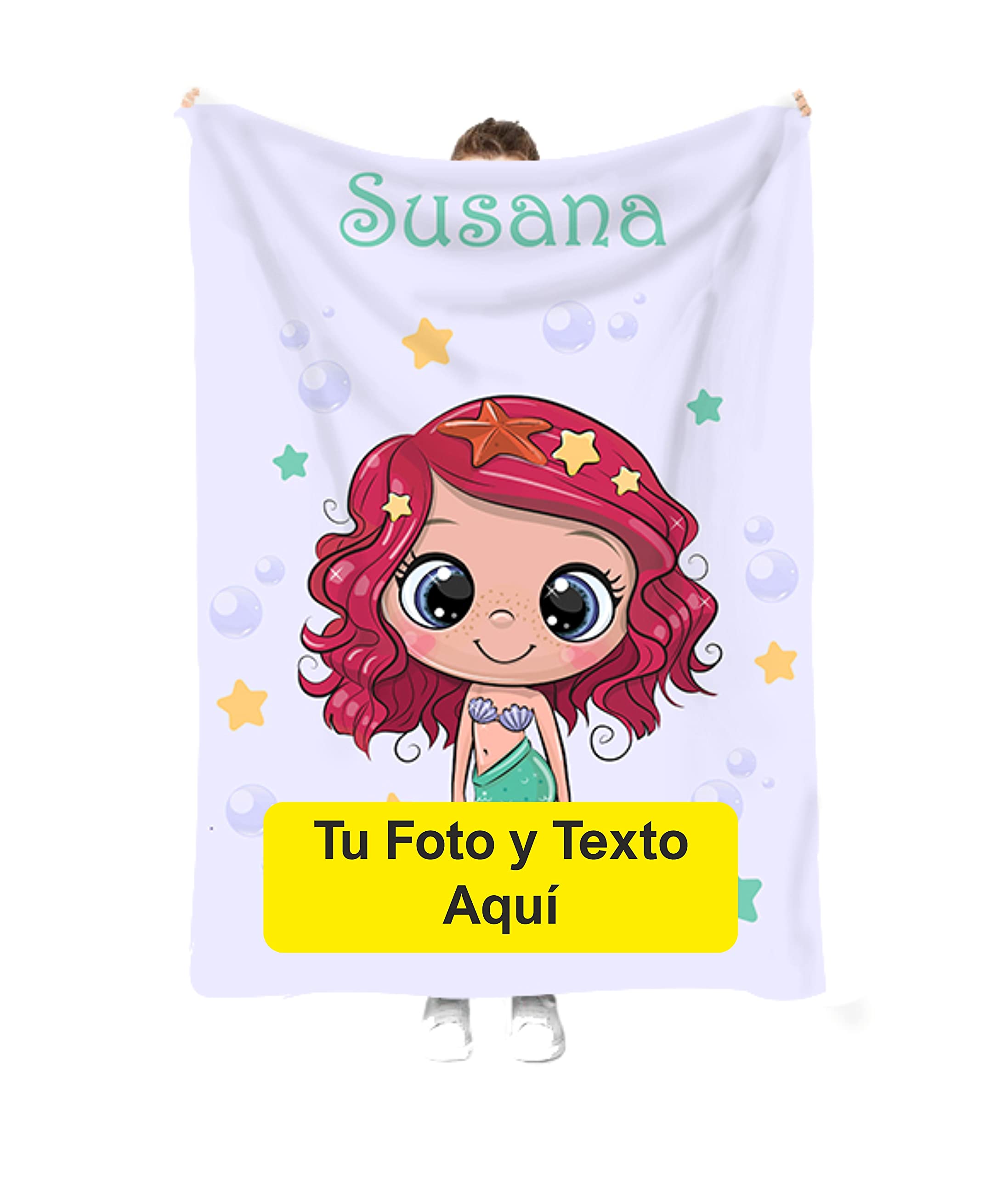 Porras E&B Manta Personalizada. Manta Bebe Personalizada. Mantas Personalizadas con Foto (150 X 200 CM)