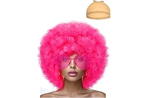 Neon Pink 12" Short Bob Wig with Bangs