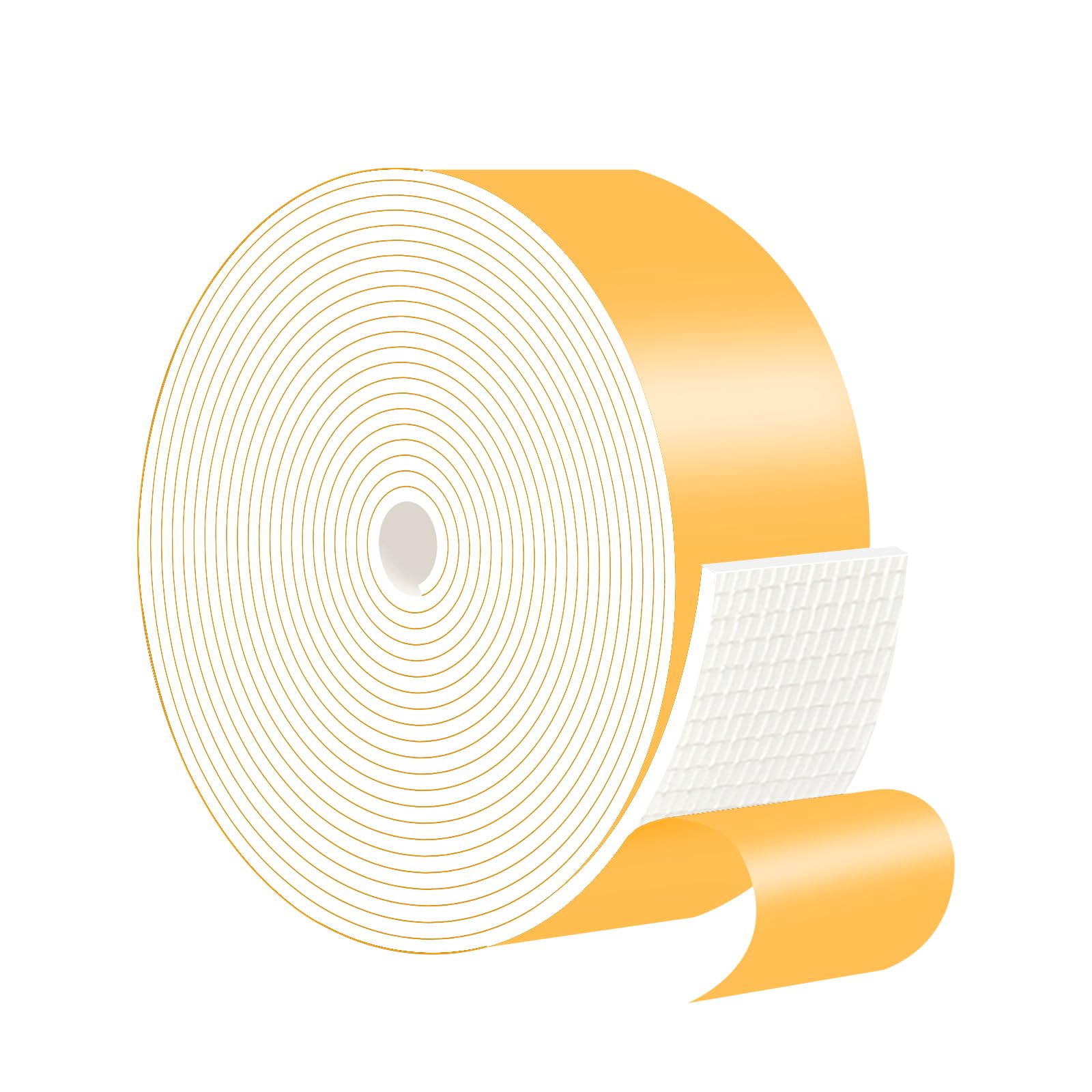 Draft Excluder Tape,Door Weather Stripping,Strong Adhesive, Weatherproof, Reduce Noise,Foam Insulation Tape for Doors and Windows (White,50mm x 3mm x 5M)